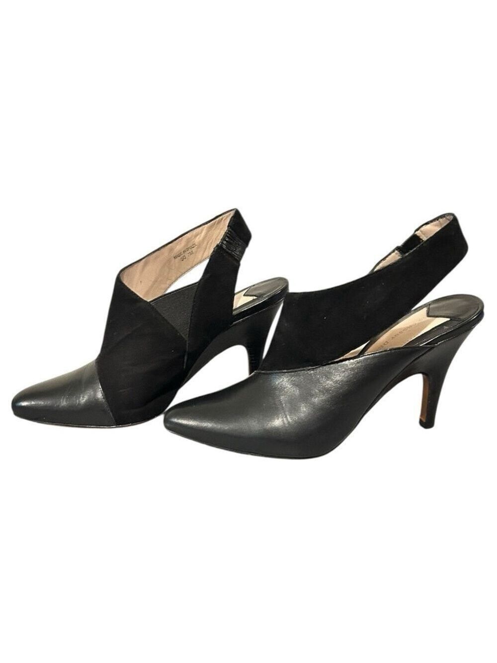 10 Crosby Derek Lam Vira Leather and Suede Slingback Heels Excellent Condition 7